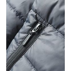 Pine Kids Woven Full Sleeves Hooded Padded Jacket With Kangaroo Pocket & Text Patch - Black