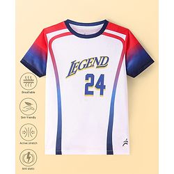 Pine Active Knitted Half Sleeves Football T-Shirt - White