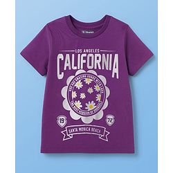 Pine Kids Cotton Knit Half Sleeves T-Shirts with Text Print Pack of 5 - Multicolor