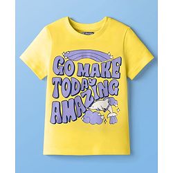 Pine Kids Cotton Knit Half Sleeves T-Shirts with Text Print Pack of 5 - Multicolor