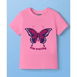 Pine Kids Cotton Knit Half Sleeves T-Shirts with Text Print Pack of 5 - Multicolor