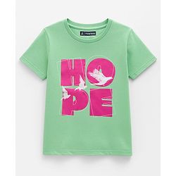 Pine Kids Cotton Knit Half Sleeves Text Printed T-Shirts Pack of 3 - Orange Violet & Green
