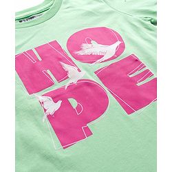 Pine Kids Cotton Knit Half Sleeves Text Printed T-Shirts Pack of 3 - Orange Violet & Green