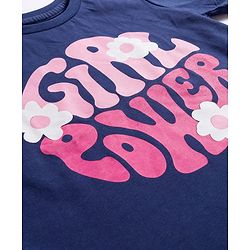 Pine Kids Cotton Knit Half Sleeves T-Shirts with Text Print Pack of 3 - Navy Blue Pink & Green