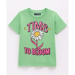 Pine Kids Cotton Knit Half Sleeves T-Shirts with Text Print Pack of 3 - Navy Blue Pink & Green