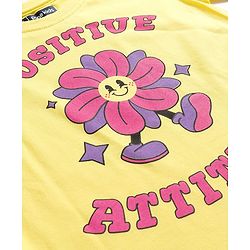 Pine Kids Cotton Knit Half Sleeves T-Shirts with Text Print Pack of 3 - Yellow Red & Purple