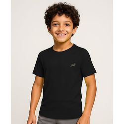 Pine Active Knit Half Raglan Sleeves Solid Color T-Shirts Pack of 3 - Black Blue & Neon Green