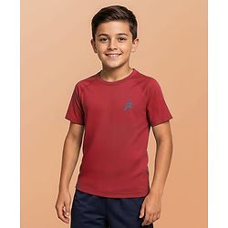 Pine Active Knit Half Raglan Sleeves Solid Color T-Shirts Pack of 3 - White Blue & Red