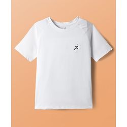Pine Active Knit Half Raglan Sleeves Solid Color T-Shirts Pack of 3 - White Blue & Red