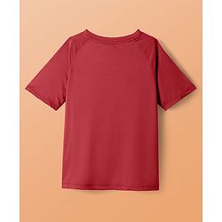 Pine Active Knit Half Raglan Sleeves Solid Color T-Shirts Pack of 3 - White Blue & Red
