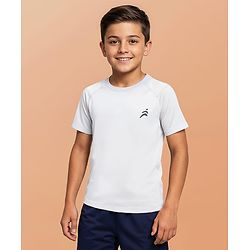 Pine Active Knit Half Raglan Sleeves Solid Color T-Shirts Pack of 3 - White Blue & Red