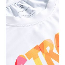 Pine Active Knit Half Sleeves T-Shirt & Shorts Set Text Print - White & Multicolor