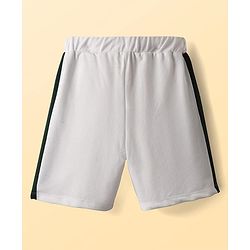 Pine Active Drop Shoulder Half Sleeves T-Shirt & Shorts Set with Racing Print - White