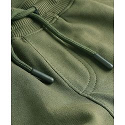 Pine Kids Knit Full Length Solid Color Lounge Pants  - Olive Green