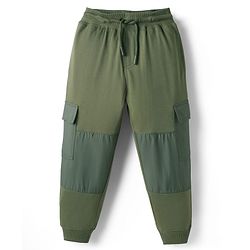 Pine Kids Knit Full Length Solid Color Lounge Pants  - Olive Green