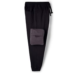 Pine Kids Cotton Knit Full Length Solid Colour Lounge Pant With Pocket - Black