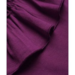 Pine Kids Cotton Knit Full Sleeves Sweatshirt With Floral Embroidery - Violet