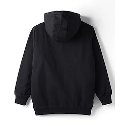 Pine Kids Cotton Knit Full Sleeves Hooded Sweatshirt With Tiger Print - Black