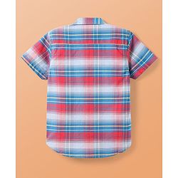 Pine Kids Cotton Woven Half Sleeves Checks Shirt With T-Shirt - Multicolour