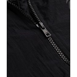 Pine Active Woven Full Sleeve Ultra Comfort Lightweight Windbreaker Solid Color Hooded Athleisure Jacket - Black
