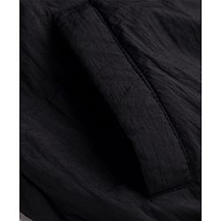 Pine Active Woven Full Sleeve Ultra Comfort Lightweight Windbreaker Solid Color Hooded Athleisure Jacket - Black