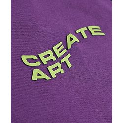 Pine Kids Cotton Knit Raglan Sleeves T-Shirt With Text Print - Purple