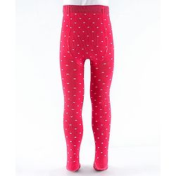 Pine Kids Knit Printed Tights - Navy Blue