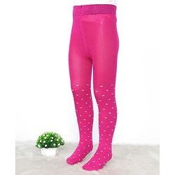 Pine Kids Knit Printed Tights - Navy Blue