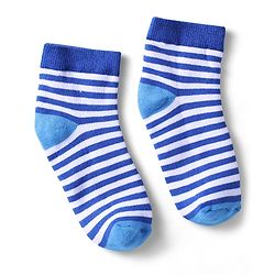 Pine Kids Cotton Knit Ankle Length Socks With Stripes & Fish Pack Of 3 (Colour May Vary)