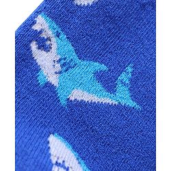 Pine Kids Cotton Knit Ankle Length Socks With Stripes & Fish Pack Of 3 (Colour May Vary)