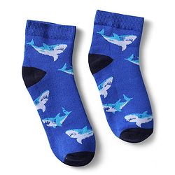 Pine Kids Cotton Knit Ankle Length Socks With Stripes & Fish Pack Of 3 (Colour May Vary)