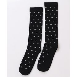 Pine Kids Cotton Knit Knee Length Designed Socks Pack Of 3 (Colour May Vary)