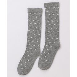 Pine Kids Cotton Knit Knee Length Designed Socks Pack Of 3 (Colour May Vary)