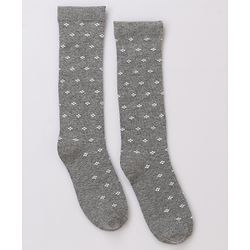 Pine Kids Cotton Knit Knee Length Designed Socks Pack Of 3 (Colour May Vary)