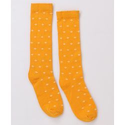 Pine Kids Cotton Knit Knee Length Designed Socks Pack Of 3 (Colour May Vary)