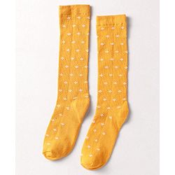Pine Kids Cotton Knit Knee Length Designed Socks Pack Of 3 (Colour May Vary)