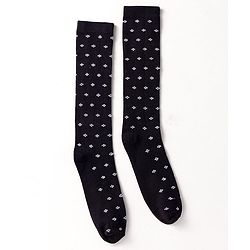 Pine Kids Cotton Knit Knee Length Designed Socks Pack Of 3 (Colour May Vary)