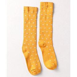 Pine Kids Cotton Knit Knee Length Designed Socks Pack Of 3 (Colour May Vary)