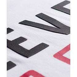 Pine Kids Cotton Knit Full Raglan Sleeves T-Shirt With Level Up Text Print - Red & White