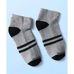 Pine Kids Knit Ankle Length Socks with Stripe Design Pack of 5 - Color May Vary