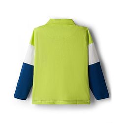 Pine Kids Cotton Knit Full Sleeves Polo T-Shirt with Limitless Dreams Text Print - Navy Blue & White