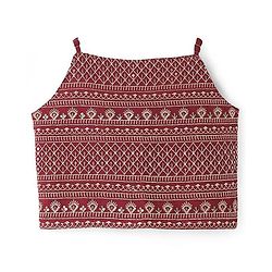 Pine Kids Three Fourth Bell Sleeves Indo western Sets with Jacket Embroidery & Sequin Detailing - Maroon