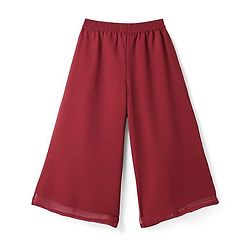 Pine Kids Three Fourth Bell Sleeves Indo western Sets with Jacket Embroidery & Sequin Detailing - Maroon