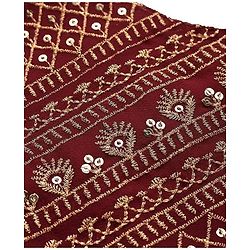 Pine Kids Three Fourth Bell Sleeves Indo western Sets with Jacket Embroidery & Sequin Detailing - Maroon
