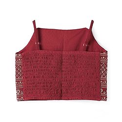Pine Kids Three Fourth Bell Sleeves Indo western Sets with Jacket Embroidery & Sequin Detailing - Maroon