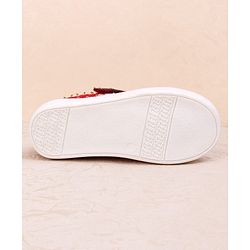 Pine kids Mojaris With Velcro  Closure - Red