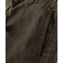 Pine Kids Cotton Elastane Woven Full length Trouser With Cargo Pockets - Olive Green