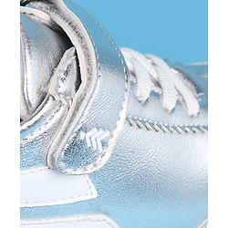 Pine Kids Velcro Closure Casual Shoes with Stripes - Silver