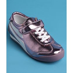 Pine Kids Velcro Closure Casual Shoes with Stripes - Lavender