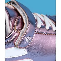 Pine Kids Velcro Closure Casual Shoes with Stripes - Lavender